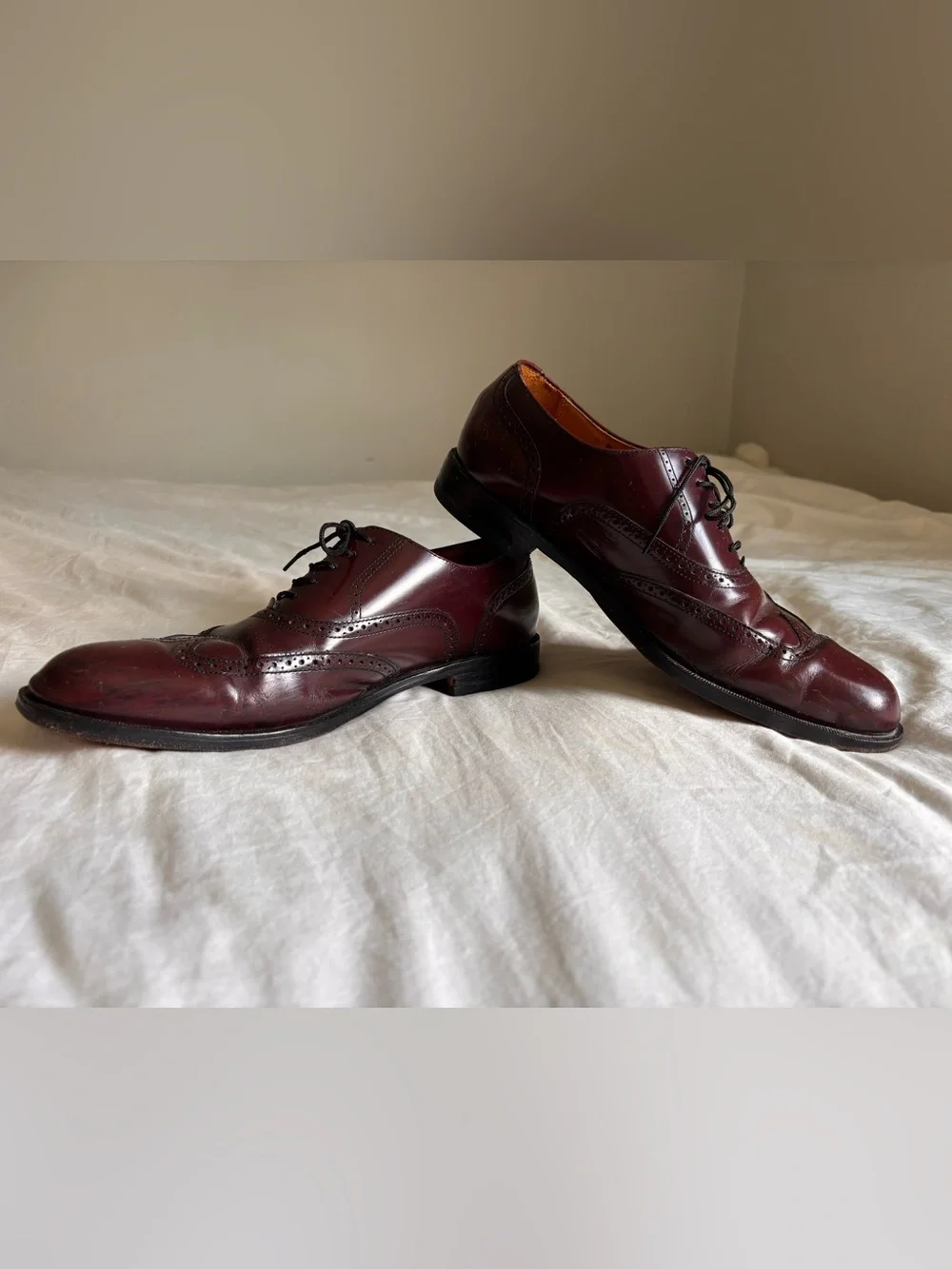 Vintage Cole Haan Burgundy Wingtip Oxford Dress Shoes • Size 11.5